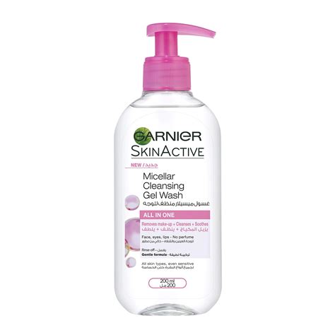 The formula protects and hydrates to leave quickly and effectively wash away makeup and impurities with the swiss clinic micellar cleansing gel. Garnier Skin Active Micellar Cleansing Gel Wash - Ikran's ...