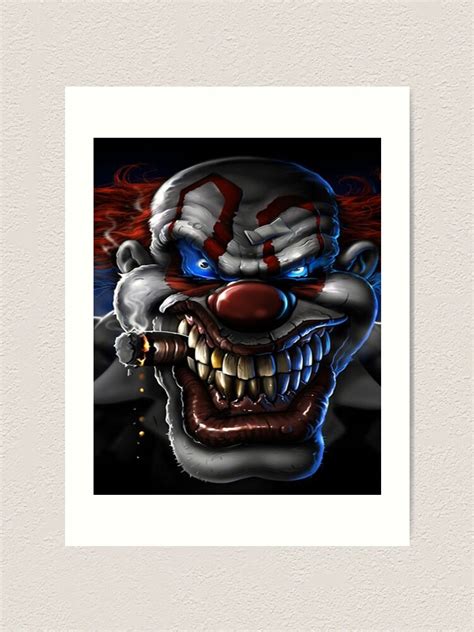 Evil Killer Clown Cartoon Art Horror Art Print For Sale By Leen12