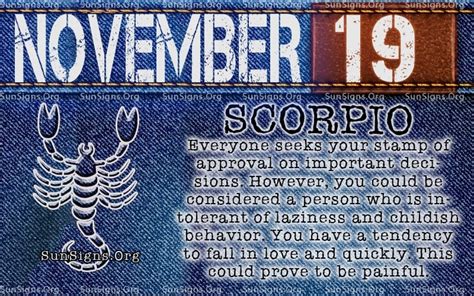 You may have noticed that you can. November 19 Birthday Horoscope Personality | Sun Signs