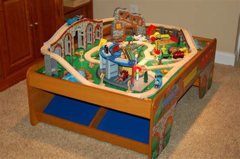 Train Table With Track And Accessories Toys And Games