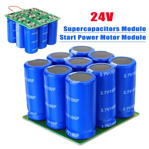 24v Supercapacitors Module Start Power Motor Start Super Farad Capacitor Module 9x 27v 100f