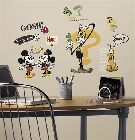 Mickey And Friends Mickey Mouse Cartoons Peel And Stick Wall Decals