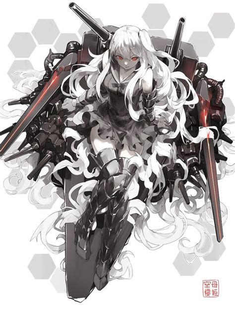 Aircraft Carrier Oni~kancolle By Nine Character Art Kantai Collection Concept Art Characters