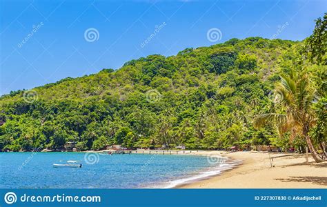 Big Tropical Island Ilha Grande Praia De Palmas Beach Brazil Stock