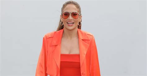 Jennifer Lopez S Orange Dress And Heels On Despierta America POPSUGAR Fashion