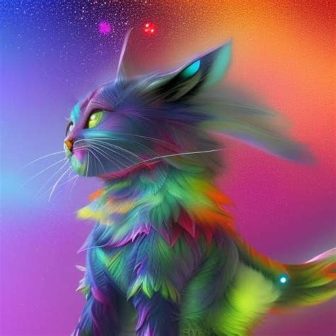 Rainbow Kitten Ai Generated Artwork Nightcafe Creator