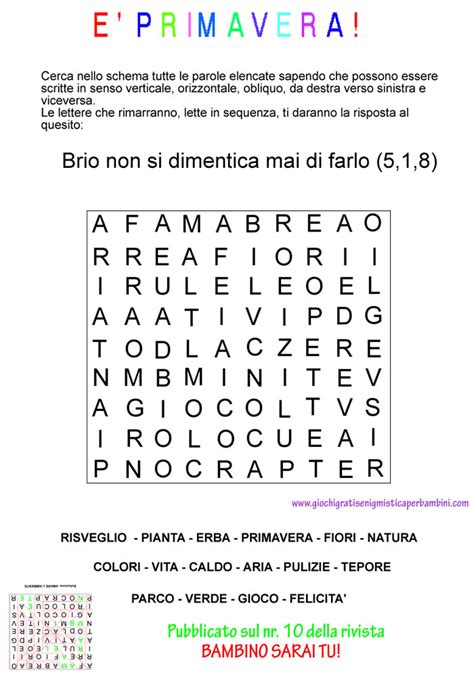 Ecco perché i mobili per la cameretta devono sapersi adattare alle loro nuove esigenze. Crucipuzzle sulla primavera