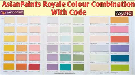 Asianpaint Royale Shyne Shade Card Colour Youtube
