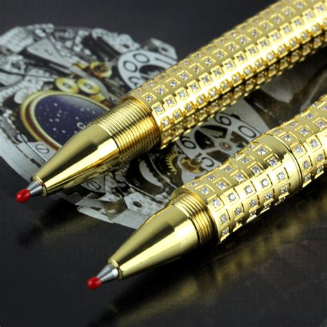 Luxury 24k Gold And Diamond Pen