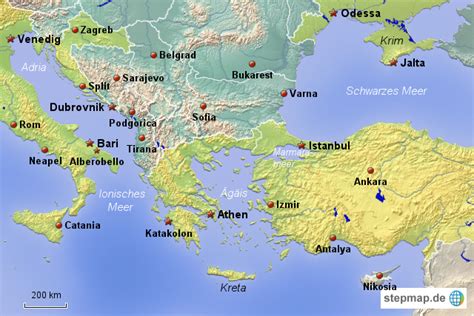 Stepmap Mittelmeer Landkarte Für Europa