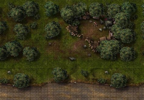 Oc Battle Map Modular Forest Goblin Outpost Rdnd