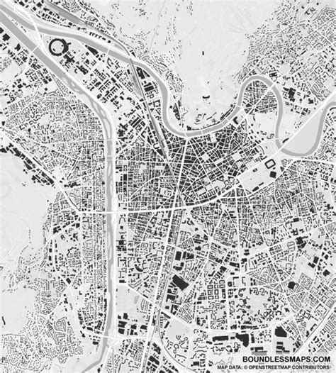 Grenoble Carte Illustrator Eps Illustrator Map Vector World Maps The