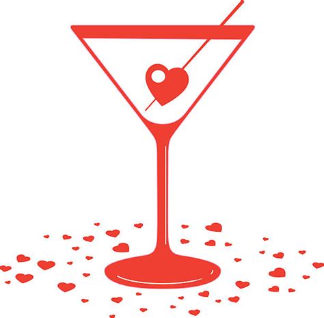 30 Heart Shaped Martini Glass Icon Illustrations Royalty Free Vector