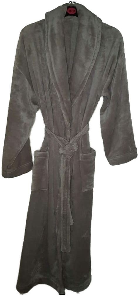 New Ladies Fleece Zip Up Dressing Gown Ex Marks And Spencer Mands