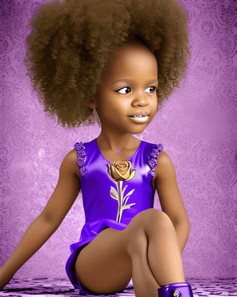 Beautiful Ebony Princess With Curly Hair · Creative Fabrica