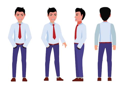 Premium Vector Businessman Cartoon Character Set Vector