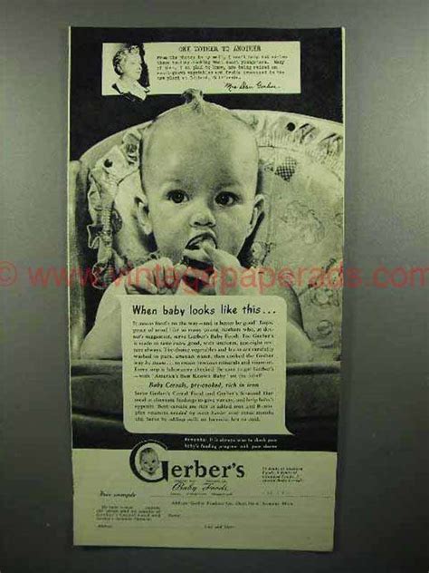 Gerber life offers quality and affordable life insurance for children and adults. 1946 Gerber's Baby Food Ad - Looks Like This
