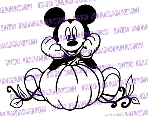 Mickey With Pumpkin Svg Png Pdf Digital File Etsy