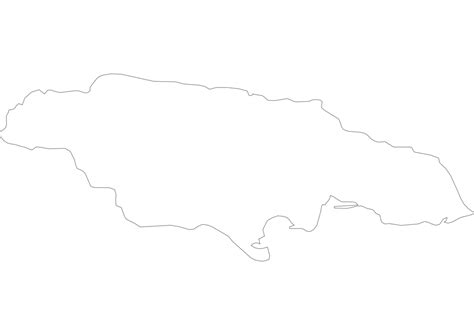 Blank Map Of Jamaica Svg Vector Outline Map