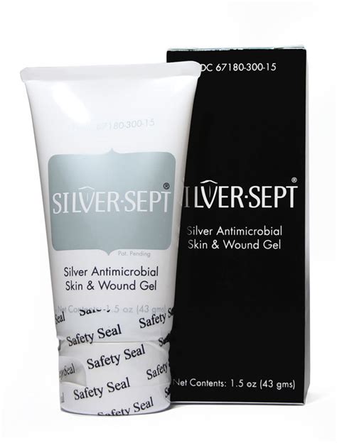 Silver Sept Antimicrobial Skin And Wound Gel 15 Oz