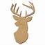 Deer Buck Shape Unfinished Wood Craft Cut Outs / Artistic Supply 