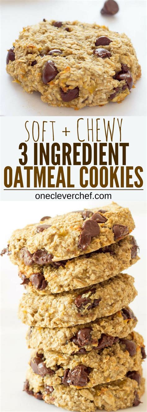3 ingredient oatmeal cookies are so decadent that you won't believe how simple they are. 3 Ingredient Banana Oatmeal Cookies | Recipe | Banana ...