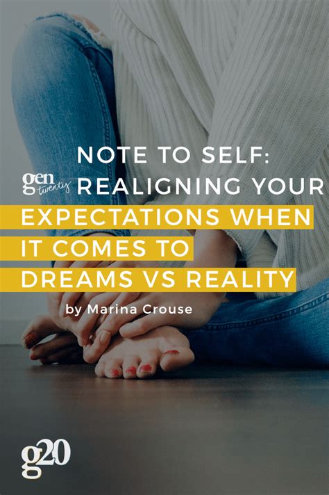 realigning your expectations dreams vs reality