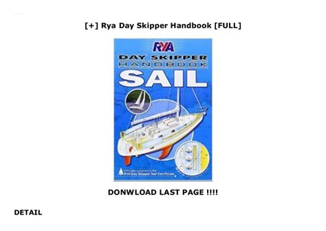 Rya Day Skipper Handbook Full