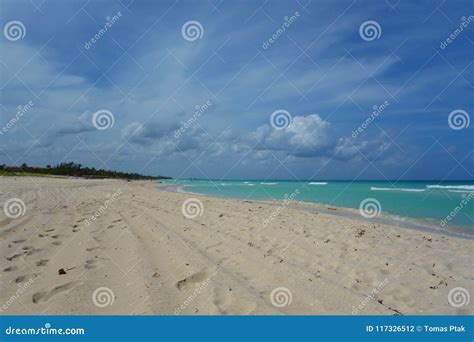 The Famous Tropical Beach Of Varadero In Cuba With A Calm Turquoise