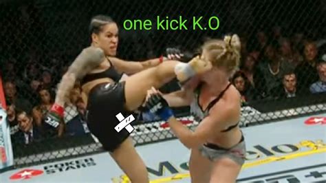 One Kick Knockouts In Ufc Female Compilations Youtube