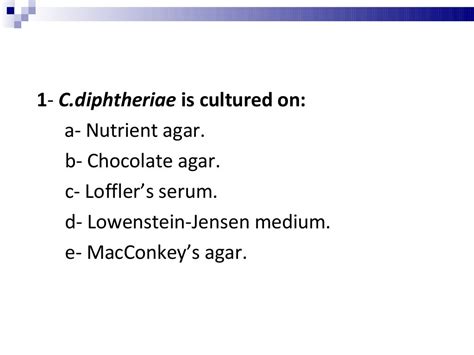 Diphtheria Prac Microbiology