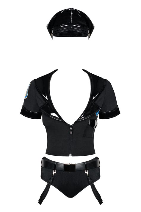 Police Sexy Policewoman Uniform Color Black