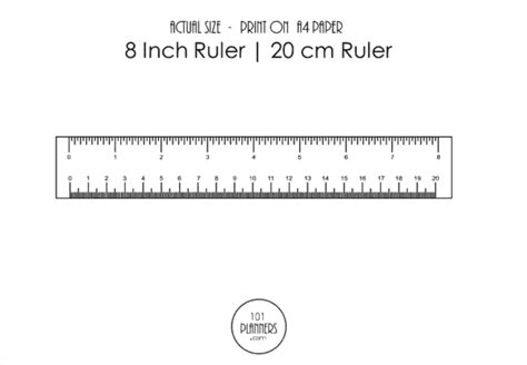 Ruler Template Inches