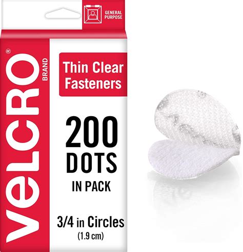 Velcror Brand Fasteners Velcro Brand Thin Clear Fasteners 34