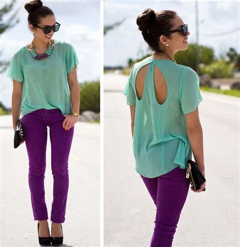 What To Wear With Eggplant Jeans 50 Best Outfits Cute Dress Outfits Fashion Cool Outfits