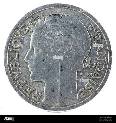 Old French Coin 2 Francs 1947 Obverse Stock Photo Alamy