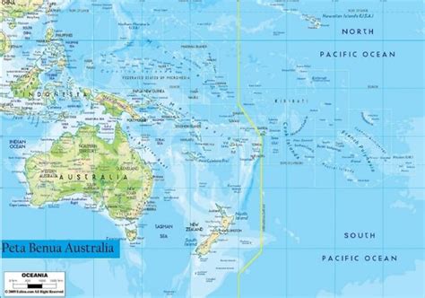 Peta Benua Australia Lengkap Gambar Hd Negara Dan Keterangannya