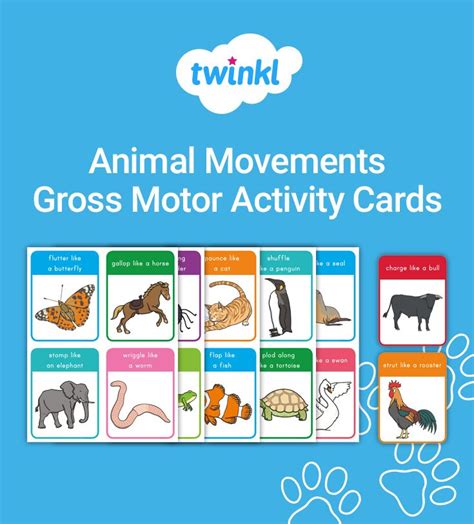 Animal Movements Gross Motor Activity Cards Animal Movement Activity