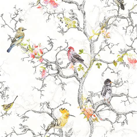 Beautiful Birds Themed Wallpapers In Various Designs Feature Wall Room