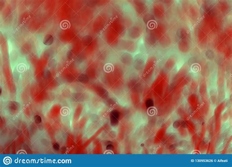 Many Blured Bacteria Close Up Under The Microscope Abstract Stock