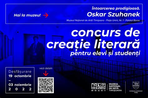 Concurs De Creație Literară Pentru Elevi și Studenți Oskar Szuhanek