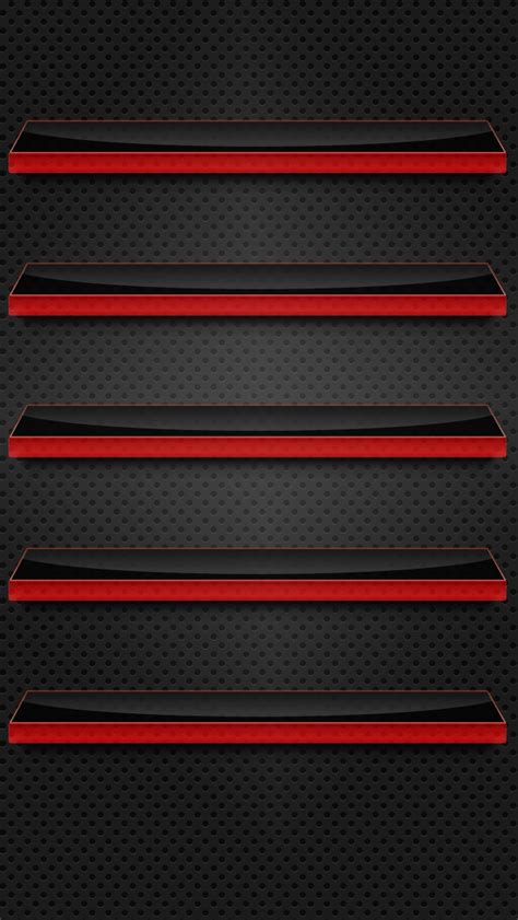 Black And Red Glass Shelves Wallpaper Free Iphone Wallpapers