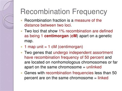 Recombination Frequency Formula