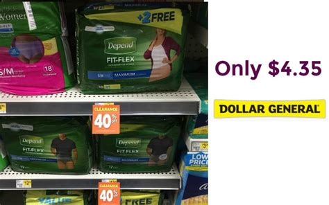Depends Fit Flex Only 435 At Dollar General How To Shop For Free