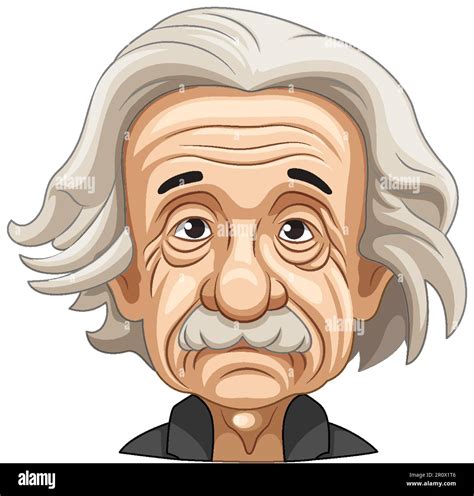 Albert Einstein Ilustración De Retrato De Dibujos Animados Imagen