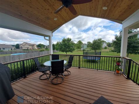Roof Over Trex Deck And Drive Solutions Iowa Deck Builder