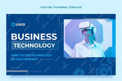 Free Vector Business Technology Youtube Thumbnail Template