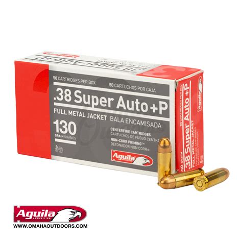 Aguila Ammunition Ammo 38 Super 130 Gr Fmj 50 Round Box 1e382112