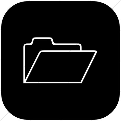 Black Folder Icon Png