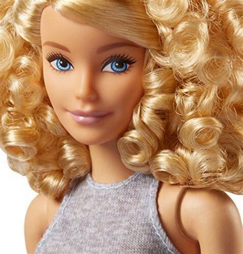 Barbie Fashionistas Doll Pineapple Pop 70 Blonde Curly Hair Blue Eyes New Mattel Barbie